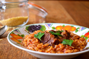 GREEK LAMB WITH ORZO